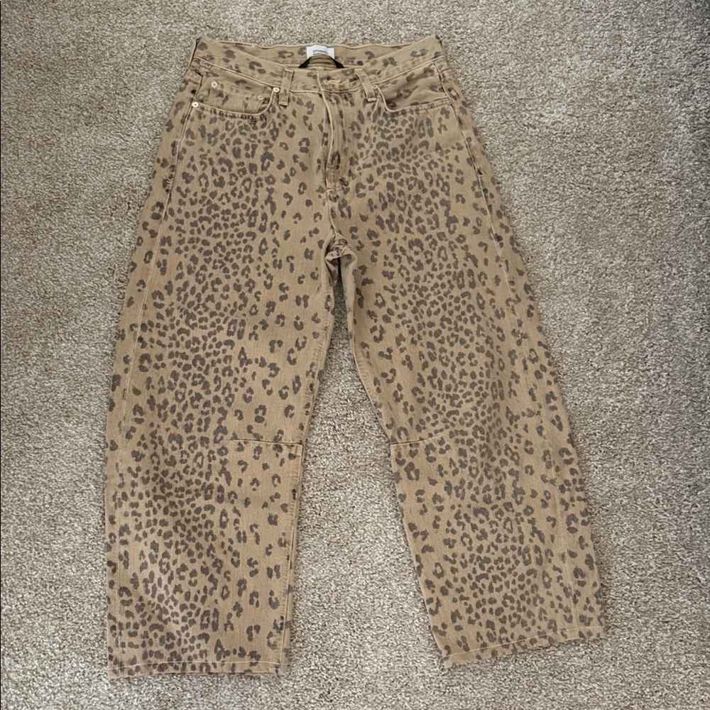 Citizens of humanity Leopard Print barrell jeans